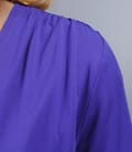 Bluza din jerse mov legata cu cordon