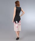 Rochie jerse imprimat cu nod pe bust