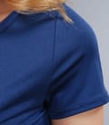 Tricou din jerse satinat cu maneci scurte