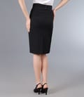 Fusta office neagra cu talie inalta