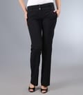 Pantaloni office negri cu buzunare