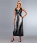 Rochie lunga din jerse imprimat cu nod pe bust