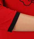 Tricou cu garnitura si floare catifea