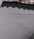 Pantaloni cu garnitura catifea si dantela