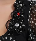 Rochie din voal imprimat cu funda