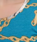 Tricou din jerse imprimat cu maneci lungi