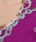 Tricou din jerse imprimat cu maneci lungi