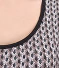 Tricou din jerse imprimat cu cordon catifea
