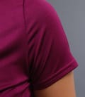 Tricou din jerse satinat cu maneci scurte