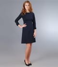 Rochie din jerse elastic gros cu maneci lungi