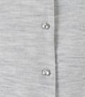 Pulover din jerse elastic gri cu flori lucrate manual