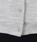 Pulover din jerse elastic gri cu flori lucrate manual