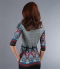 Tricou din jerse imprimat cu cordon catifea