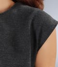 Rochie din jerse elastic gros gri