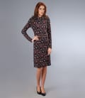 Rochie cu guler din jerse elastic
