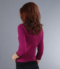 Tricou din jerse elastic uni cu picouri de catifea