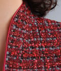 Sacou din bucle rosu cu lana