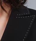 Sacou office negru cu tighele contrast