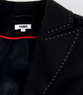 Sacou office negru cu tighele contrast