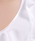 Tricou din jerse elastic cu jabou de voal
