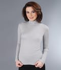 Tricou din jerse elastic cu guler