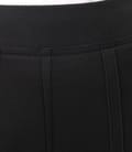 Fusta din jerse elastic negru in clini