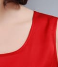 Bluza din saten elastic rosu