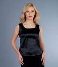 Bluza din saten elastic negru