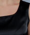 Bluza din saten elastic negru
