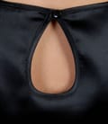Bluza din saten elastic negru
