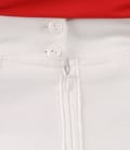 Fusta din jerse elastic alb-ecru in clini