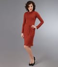 Rochie cu guler din jerse elastic