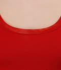 Tricou din jerse rosu cu garnitura de tul elastic