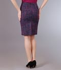 Fusta din bucle multicolor cu fir mov
