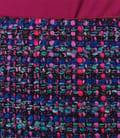 Fusta din bucle multicolor cu fir mov