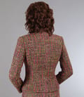 Sacou din bucle multicolor cu fir verde