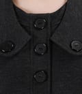 Rochie din jerse gros gri cu guler
