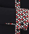 Camasa din jerse elastic negru cu garnitura