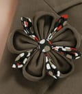 Sacou office kaki cu floare