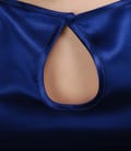 Bluza din saten elastic albastru