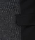 Sacou din stofa elastica neagra cu insertie gri