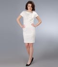 Rochie din jerse elastic gros cu decolteu asimetric