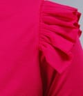 Tricou din jerse elastic uni cu aripioare