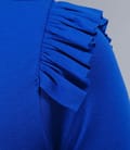 Tricou din jerse elastic uni cu aripioare