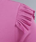 Tricou din jerse elastic uni cu aripioare