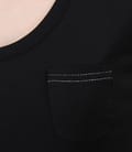 Tricou din jerse elastic uni cu mansete