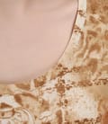 Tricou din jerse elastic imprimat cu mansete