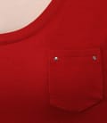 Tricou din jerse elastic uni cu mansete
