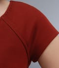 Rochie din jerse elastic gros portocaliu
