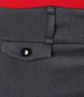 Pantaloni office gri cu mansete si buzunare